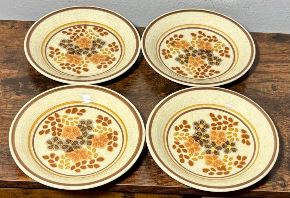 Vintage FRANCISCAN TOFFEE 6 3/4” Side Dessert Salad Plate 1970s USA- Set of 4